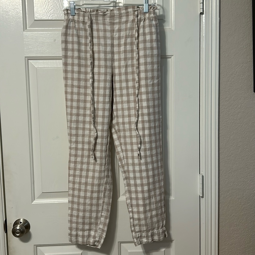 beachlunchlounge Pants Size S/P White & Tan
